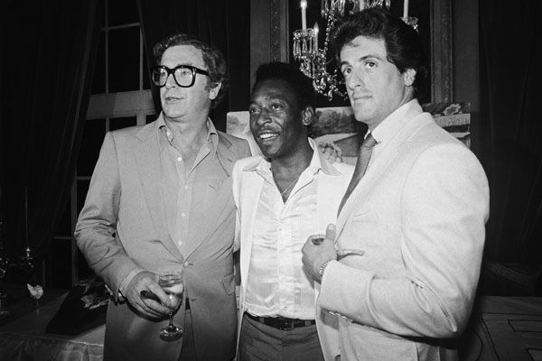 Michael Caine, Pelé and Sylvester Stallone