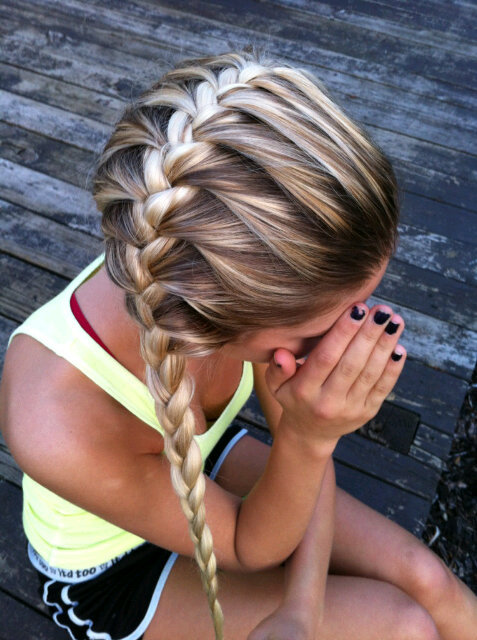 Hair Girl Tan Blonde Nature French Outside Braids Highlights