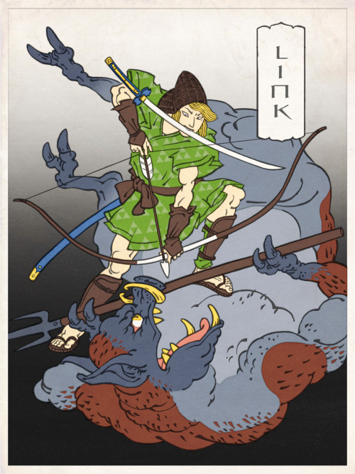 Link as a Ukiyo figure