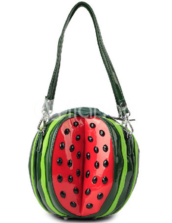 Lace Cocktail Dress on Cute Green Watermelon Pattern Pu Womens Shoulder Bag   Stylehive