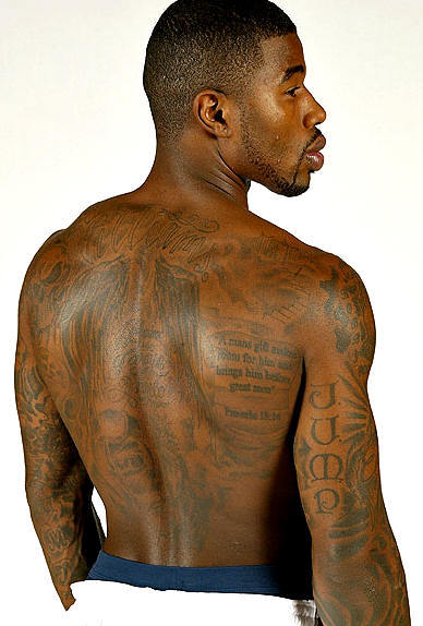 Back tattoos of Terrence Williams TheRealTWill A lot going on here
