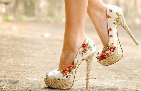 flowers !!! (heels,high heels,shoes,shoe,fashion,gorgeous,glam,fab,awesome,pretty)