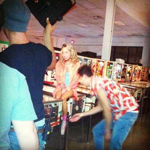Behind the scenes of #OneNight music video :) @cobrastarship @gabrielsaporta (Taken with instagram)
