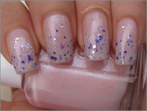 Filed under pink nail polish essie glitter purple lynnderella deborah