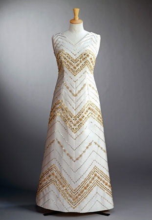 Dress Worn by Queen Elizabeth II to the Opening of the Sydney Opera House Norman Hartnell, 1973