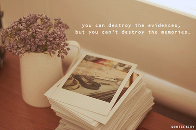 You can destroy the evidence but you can&#8217;t destroy the memories | FOLLOW BEST LOVE QUOTES ON TUMBLR  FOR MORE LOVE QUOTES