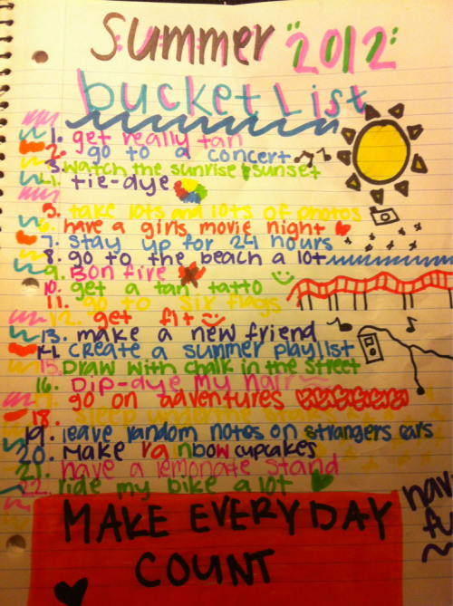 Tumblr Bucket List Ideas For Summer