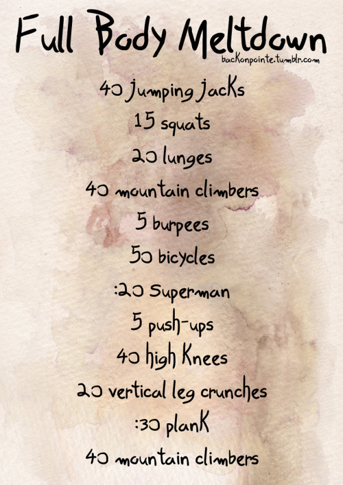 Another quick workout to get your heart pumping.