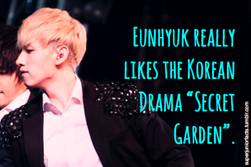 &#8220;Eunhyuk really likes the Korean Drama “Secret Garden”.&#8221;