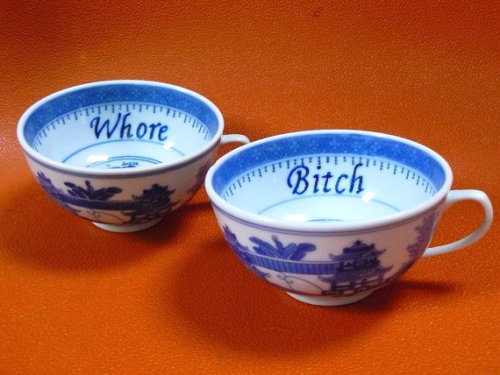 (via Etsy Transaction - Whore Bitch teacups)
