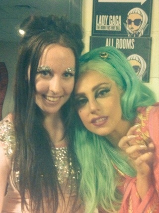 
Lady Gaga with Kimberley [closed-for-winter] backstage after BTW Ball in Sydney
