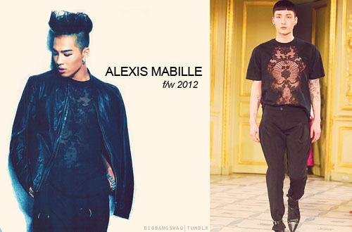 Alexis Mabille F/W 2012-2013 collection, Paris fashion week as seen on Taeyang L&#8217;Officiel Hommes, Kor