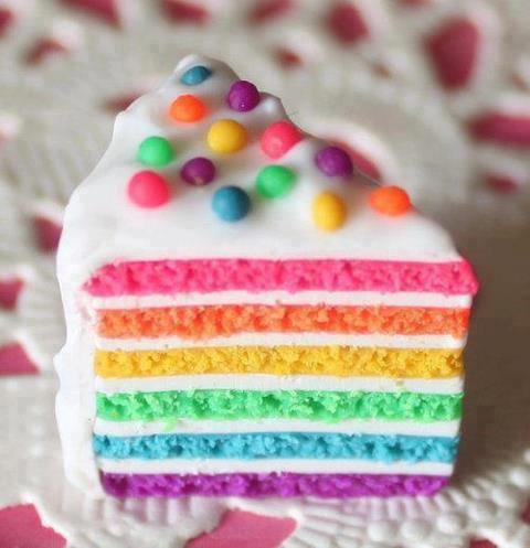 Rainbow Birthday Cake on Rainbow Cake Food Love Rainbows Colors Dessert Cakes