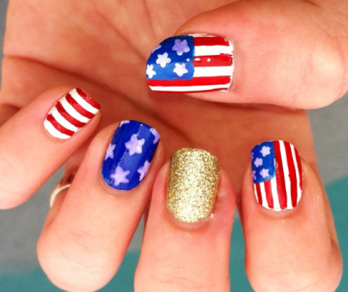 My nails this week! Happy July 4th everyone!