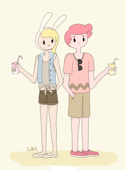 drinking lemonade :P gotta love these two