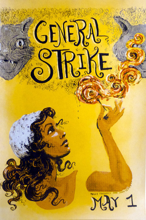 May Day General Strike poster.  For sale on Etsy.