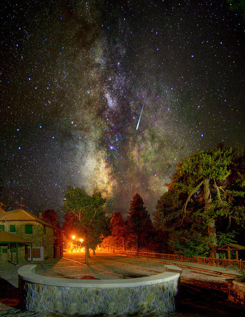 The Milky Way and Shooting Star, Troodos Square, Cyprus 
Timelapse photo by costadinos
