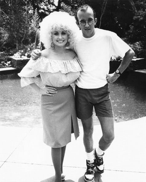 Dolly Parton and Keith Haring