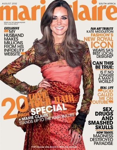 Marie Claire South Africa August 2012: Kate Middelton Photoshop