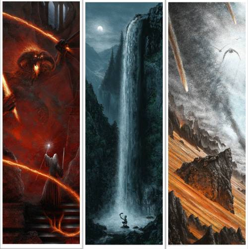 The LOTR trilogy posters by mondo
