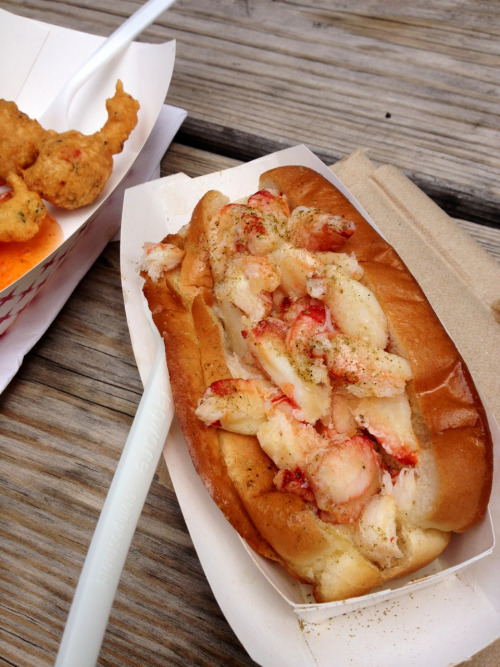Lobster Roll for lunch from the Hester street fair :-) yummmmm