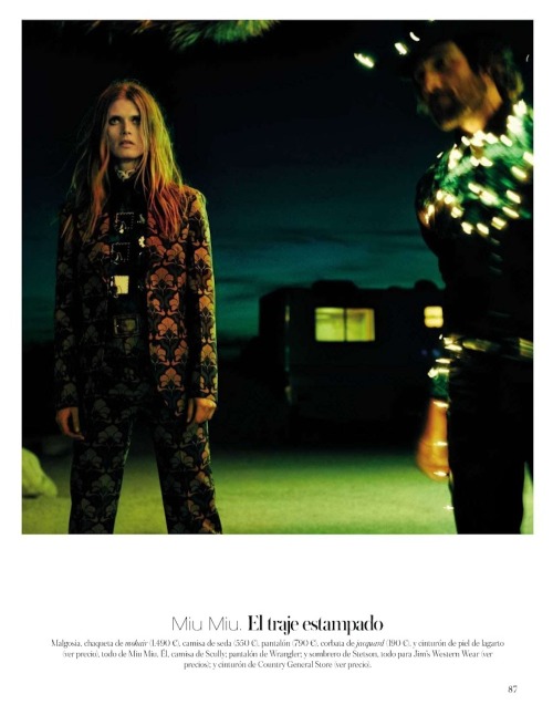 Malgosia in Miu Miu for Vogue Spain August 2012.