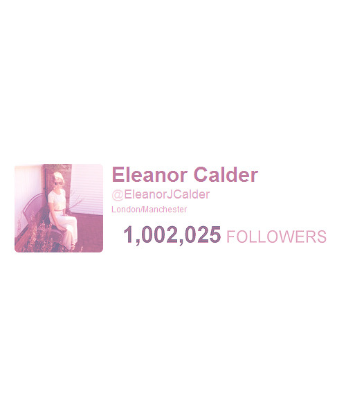 
Eleanor reached 1,000,000 million followers on Twitter!
