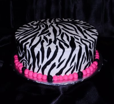 Zebra Print Birthday Cakes on Red Zebra Cake