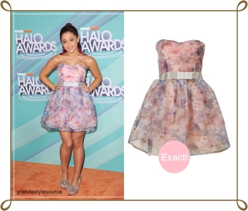Ariana Grande at the Teen Nick Halo AwardsWearing a Floral Organza Prom Dress by Topshop | $40&#160;(sold out) 