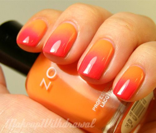 #orange nails #nails #orange #nail polish #nail #design