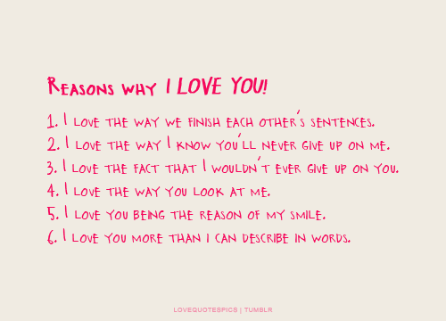 Reasons I Love You Quotes. QuotesGram