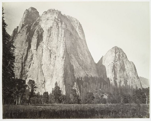 Cathedral Rock, Yosemite. by New York Public Library on Flickr.