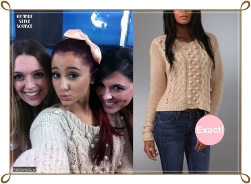 Requested: Ariana Grande in coats, cardigans and sweaters (more coming soon)Exact Textile Elizabeth and James Sweater | $67,50 (currently sold out) 