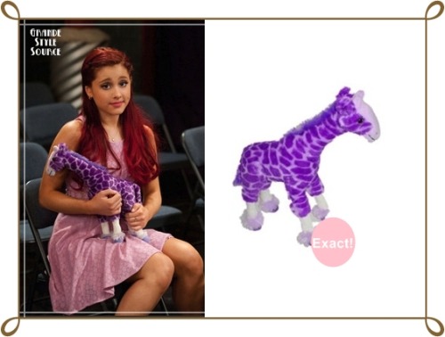 Ariana Grande as Cat Valentine in &#8216;The Blonde Squad&#8217;Exact Plush Purple Giraffe Stuffed Toy | $18,99 