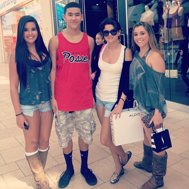 Selena with fans at the mall