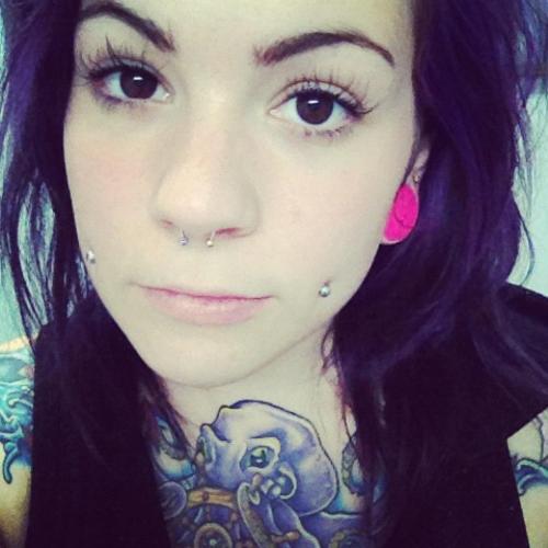 Name: KateAge: 20City: Rouyn (Québec, Canada)Piercings Shown: Septum, cheeks, 1 inch lobes and second ear piercing. Piercings Not Shown: noneRetired Piercings: Snake bites, labret, dermal anchors.Submitted by unbeaugrandbateau.tumblr.com