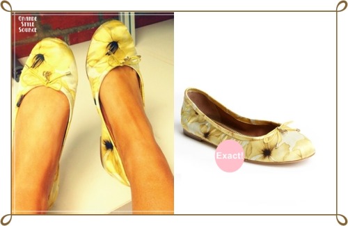 Ariana Grande posted this picture on instagramExact Sam Edelman &#8216;Felicia&#8217; Flat in sunshine yellow | $59,90 