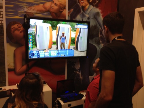 Here&#8217;s a pic of #TheSimsAtGamescom. Join us Wednesday, Aug 15 at 8AM PST for our Live Broadcast from Gamescom: http://bit.ly/MrIqjH