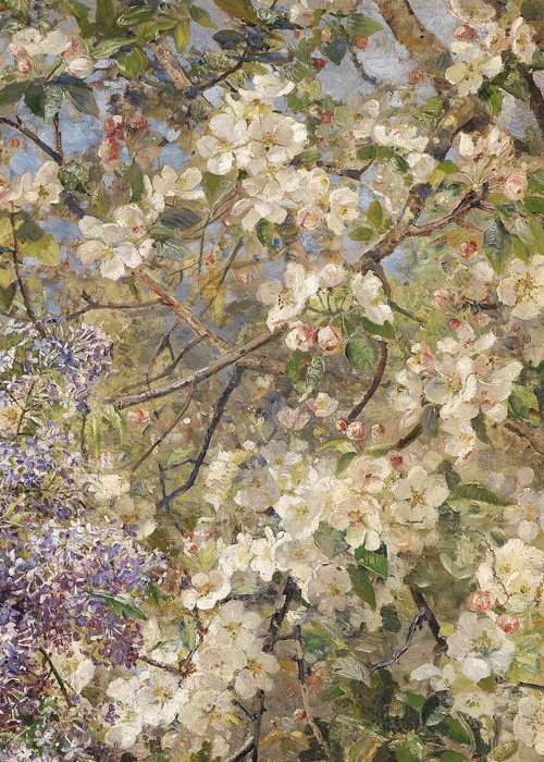 wycherley:

Marie Egner, In the Blossoming Bower (detail), 1896
