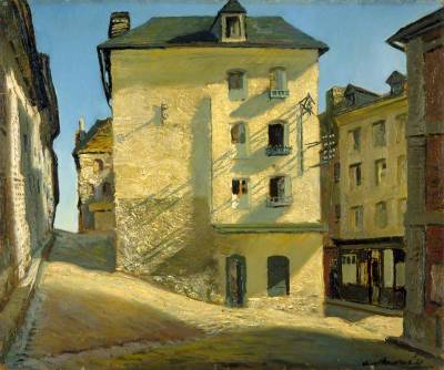 blastedheath:

James Proudfoot (British, 1908-1971), Sun on a House, Dieppe, 1937. Oil on canvas. Perth & Kinross Council.
