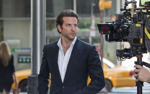 Bradley Cooper on the set of Limitless, directed by Neil Burger, 2011