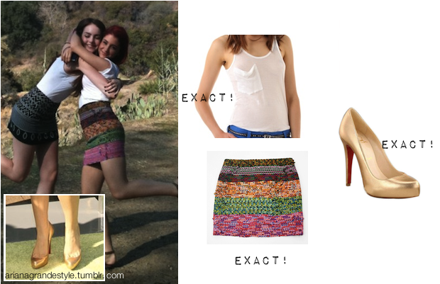 Ariana with Liz and at the &#8220;Planet 51&#8221; premiere, wearing: Exact Pocket Tank from Kain Label. Exact Friendship Skirt in Multi from Larsen Gray.  Exact Platform Pumps from Christian Louboutin. 