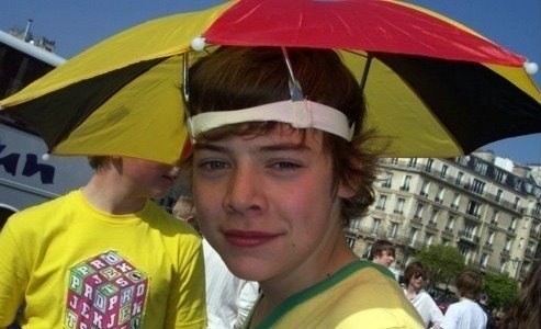 haha Harry actually wore an umbrella hat when he was younger&#160;! (;