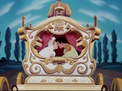 The carriage that Cinderella and the Prince take after the wedding has an emblem of a sword and two hidden Mickey Mouse heads around it.