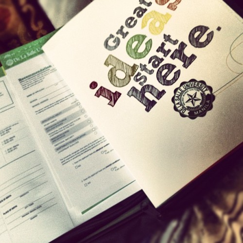 Filling out college form.. (Taken with Instagram)