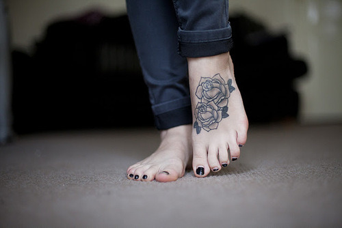 Flower Tattoo On Foot Tumblr