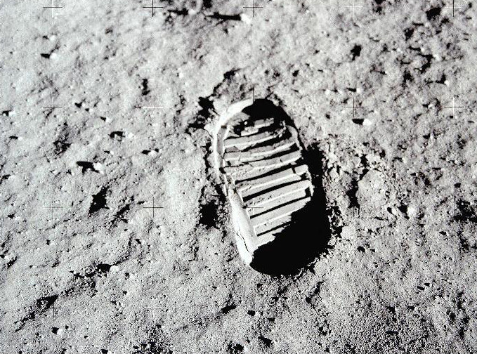 First Footprint on the Moon