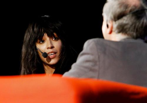 Loreen interviewed by music journalist Fred Bronson at the Polar Music Prize.27/8/2012.