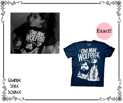 Ariana Grande on one of her personal picturesExact The Hangover One Man Wolfpack T-Shirt | $15,19  Thanks to arianagrande-buteragifs ♥