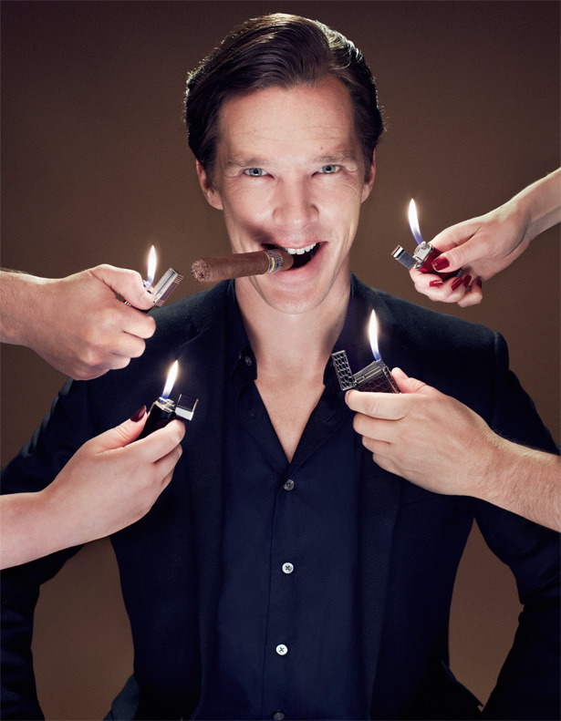 ladyt220:

[x]

A quote comes to mind, &#8220;There&#8217;s not one cigarette that i haven&#8217;t enjoyed&#8221;. Benedict should use it.
I love the cheekiness about this photo too! Love, love it!